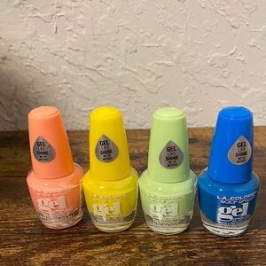 L.A. Colors Gel Nail Polish Collection - Coral, Yellow, Lime, Blue